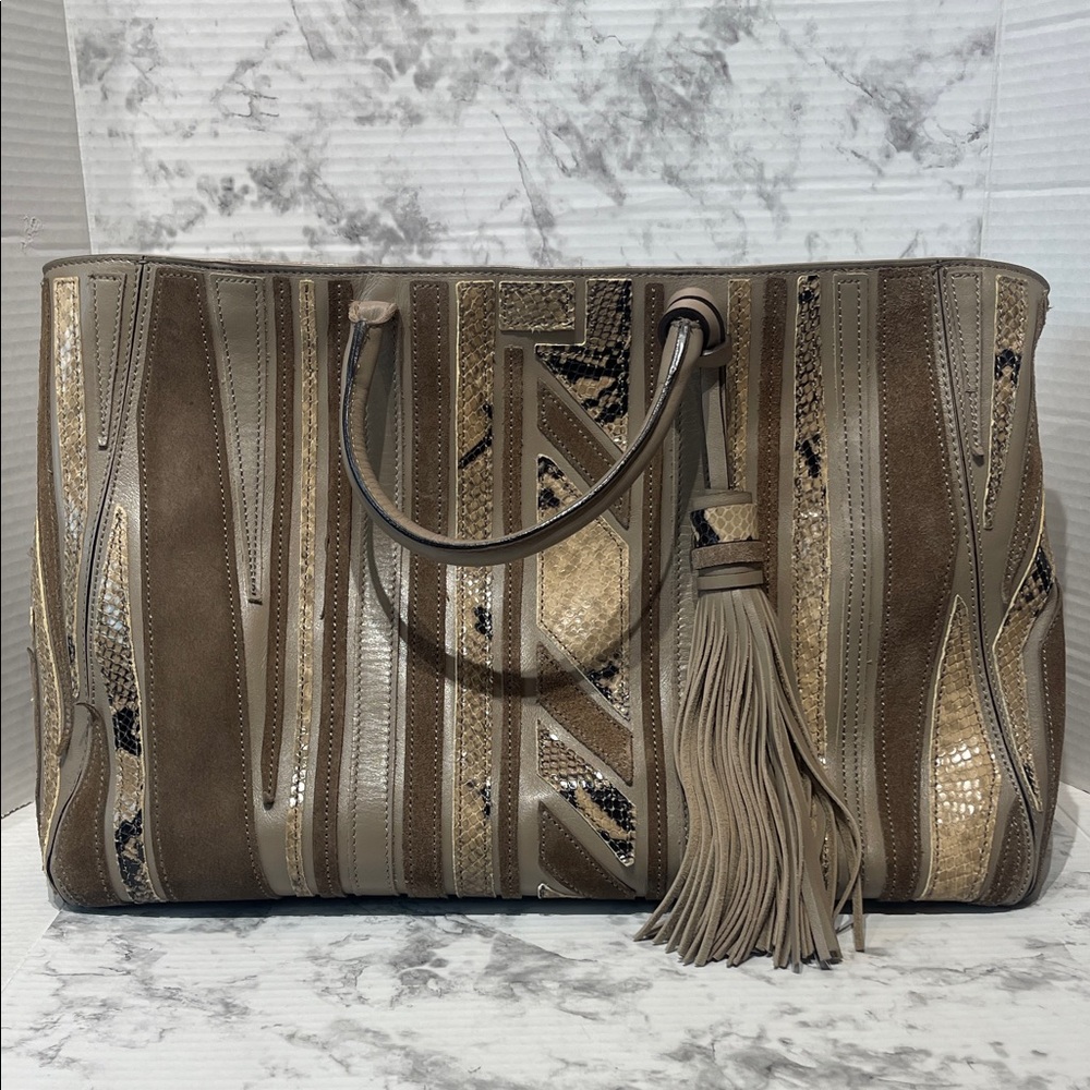 Made in Italy- Vittoria Napoli Large Leather Tote Bag